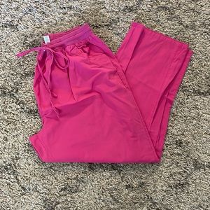 Pink Plus Size Scrub Pants